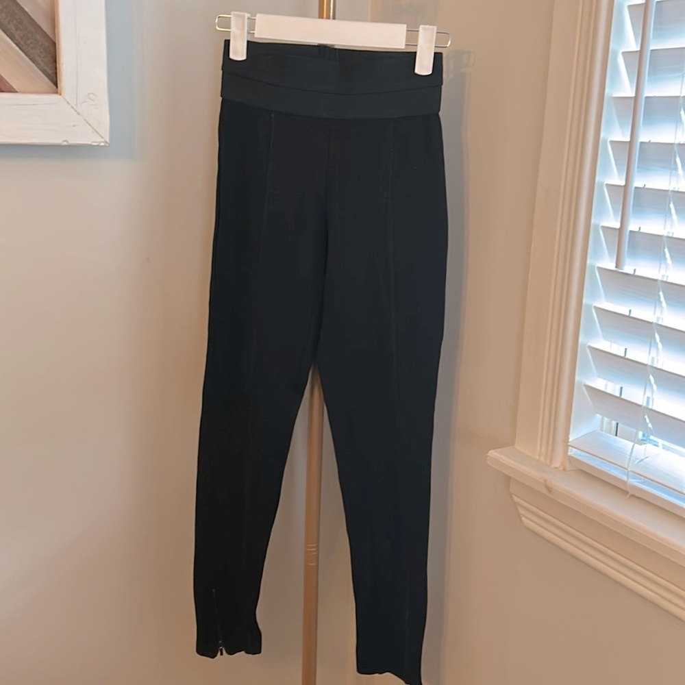 Zara Center Seam Ankle Zip Legging Pants